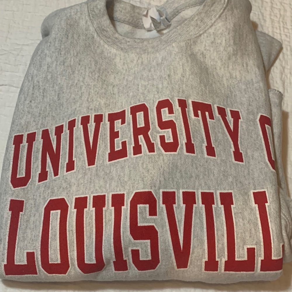 Champion reverse weave University of Louisville sweatshirt. Crop. Size small
